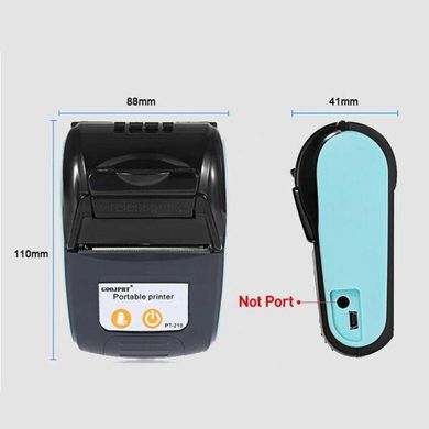 Портативный Bluetooth термопринтер для смартфона Goojprt PT-120, POS-принтер чеков Оранжевый