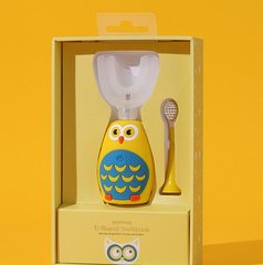 Детская ультразвуковая электрическая зубная щетка-капа 2 в 1 "Owl" Yellow