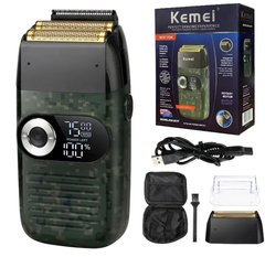 Электробритва беспроводная Kemei KM-2027 / Профессиональный аккумуляторный шейвер с дисплеем
