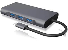 Мультифункциональный USB-хаб 11в1 расширитель с входом PDх1+HDMIх1+TF/SD+Audioх1+RJ45х1+VGAх1+USB3.0х3