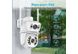 Беспроводная уличная WiFi камера ICSEE 360 PTZ 8МР с двумя объективами (4MP+4MP) Белая