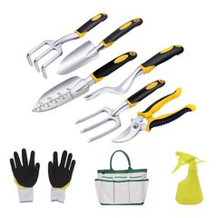 Набор садовых инструментов CG-8502 Yellow из 9 предметов с сумкой для сада