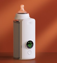 Портативний підігрівач для пляшечок Bottle Warmer 6L з контролем температури акумуляторний від USB White
