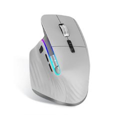 Портативная беспроводная мышка Gamous для нескольких устройств с подсветкой Bluetooth 5,0 и 3,0, 2,4G Grey