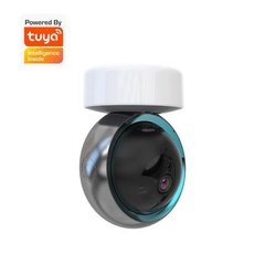 Мини камера поворотная Tuya Smart Life 1080р IP Wi-Fi Беспроводная мини камера видеонаблюдения с ночной съемкой