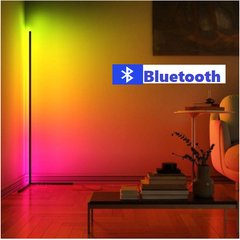 Угловой LED торшер высотой 1м RGB подсветка, лампа ночник c Bluetooth управлением со смартфона Черный