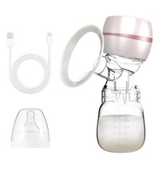 Портативный электрический молокоотсос Zb-003 бесшумный, комфортный и без BPA для грудного вскармливания новорожденных 180мл
