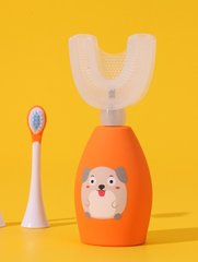 Детская ультразвуковая электрическая зубная щетка-капа 2 в 1 "Dog" Orange
