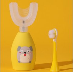 Детская ультразвуковая электрическая зубная щетка-капа 2 в 1 "Dog" Yellow