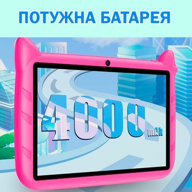 Планшет дитячий Q Kids Tablets 2/32Гб 4000 мАг з захисним чохлом Android для дітей для ігор Рожевий