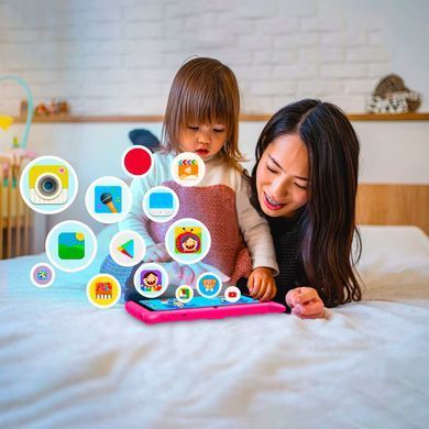 Планшет дитячий Q Kids Tablets 2/32Гб 4000 мАг з захисним чохлом Android для дітей для ігор Рожевий