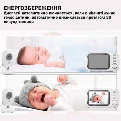 Відеоняня з дисплеєм камера і аудіо зв'язок ABM600 Відеодзвінок для мами і дітей для спостереження Білий
