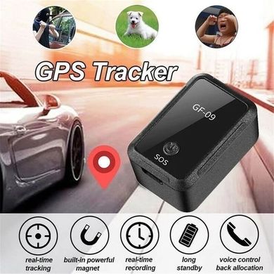 Магнітний Gps Трекер маячок для відстеження Mini GF-09 WIFI + LBS + GPS / Контроль за пересуванням авто, дітей