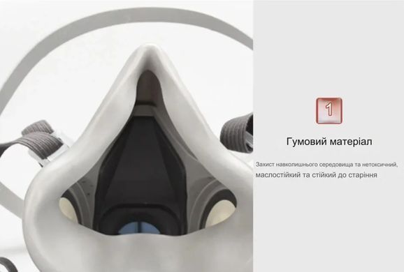 Многоразовый полулицевой противогаз 15в1 6200 / Маска респиратор для окрашивания, распыления, полировки с хлопковым фильтром.