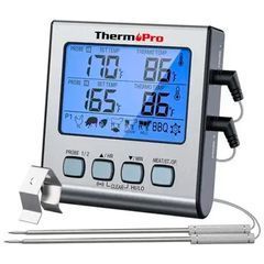 Двухканальный цифровой термометр для мяса ThermoPro TP-17 с таймером и магнитом