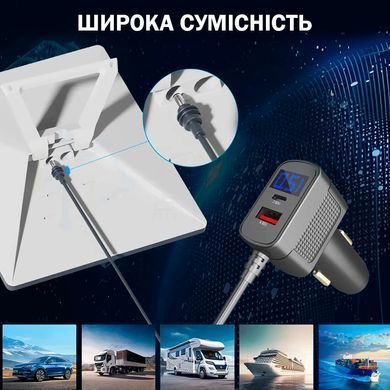 Кабель питания 5м Starlink Mini 12В-24В Автомобильный Адаптер