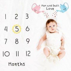 Фотопеленка для перших фотосесій малюка з 1 до 12 місяців / Фотофон Baby Pictures Поливалки 120х100см