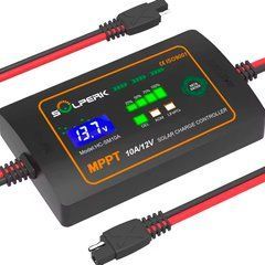 Сонячний контролер заряду MPPT 10A 12V OYMSAE з LCD-дисплеєм та роз'ємом SAE