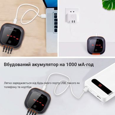 Беспроводной четырехканальный термометр для гриля Inkbird IBT-4XS с Bluetooth и аккумулятором 1000 мАг