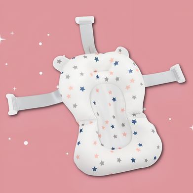 Дитяча складна ванна для купання новонароджених з подушкою + термометр Pink