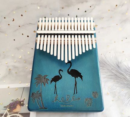 Музыкальный инструмент Калимба 17 key Kalimba Blue Flamingo