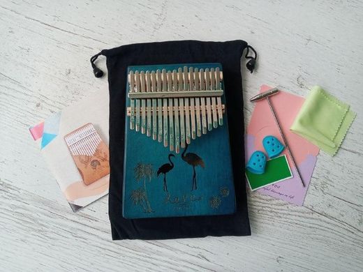 Музыкальный инструмент Калимба 17 key Kalimba Blue Flamingo