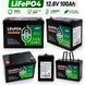 Аккумулятор LiFePO4 JAT 12,8V 100Ah с BMS, литий-железо-фосфатная батарея для ИБП, RV, солнечных систем, ток разряда 100A