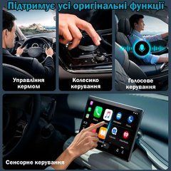 Адаптер для авто CarPlay (7498) для Apple і Android Auto 2в1 USB 5G WiFi Bluetooth Бездротовий Сіро-чорний
