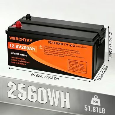 Литий-железо-фосфатный аккумулятор PowMr 12.8V 100Ah LiFePO4 (1280Wh)