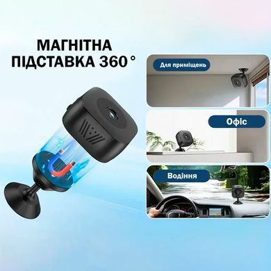 Мини-камера 4K Full HD с WiFi и ночным видением 64 Гб Черная