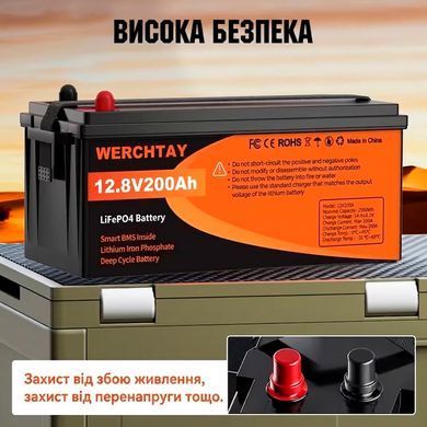 Литий-железо-фосфатный аккумулятор PowMr 12.8V 100Ah LiFePO4 (1280Wh)