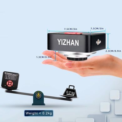 Цифровой микроскоп YIZHAN 60MP 4K с сенсором Sony IMX415 и усиленным кронштейном