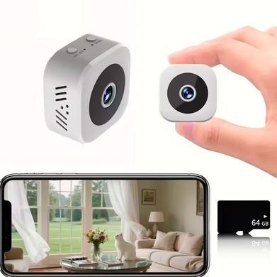 Міні-камера 4K Full HD з WiFi та нічним баченням 64 Гб Біла