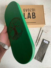 Доска Садху с оцинкованными гвоздями Овальная Дерево Жизни Green фанера Окуме шаг 10мм, 10 мм, Цинк