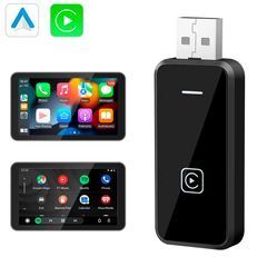 Адаптер Беспроводной Carplay Smart для Apple CarPlay и Android Auto USB 5G WiFi Bluetooth Черный (6338)