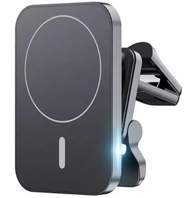 Магнітний автотримач для телефону з бездротовою зарядкою MagSafe Premium 15W Black