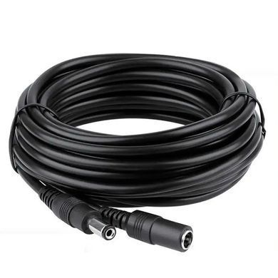 Кабель Подовжувач живлення 15 метрів DC 12V 5.5х2.1мм для камери, роутера, LED стрічки (Роз'єм &laquo;тато-мама&raquo;)