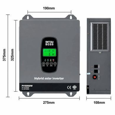 Комплект резервного питания: Гибридный инвертор DATOUBOSS 3000W 24V и Аккумулятор LiFePO4 DATOUBOSS 24V 100Ah