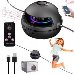 Інтелектуальна музична скакалка з Bluetooth з регулюванням швидкості та акумулятором 1200 мАг Чорний