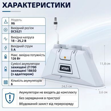 Портативная зарядная станция База питания XTAR X6 Power Base для Starlink Mini