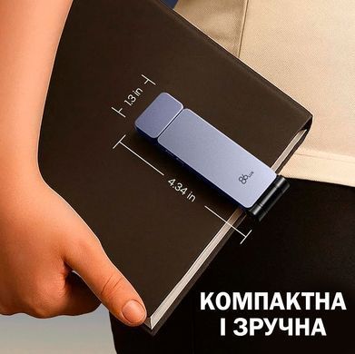 Лампа LED для нічного читання 3 режими Лампа-закладка для книг Лед Фиолетовая