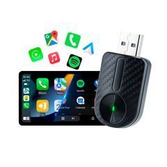 Адаптер Автомобильный Carplay Беспроводной Apple CarPlay и Android Auto 2в1 USB 5G WiFi Bluetooth Аксессуар для авто Черный
