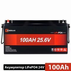 Аккумулятор LiFePO4 24V 100Ah ECGSOLAX, литий-железо-фосфатная батарея с BMS для солнечных систем, ИБП, RV