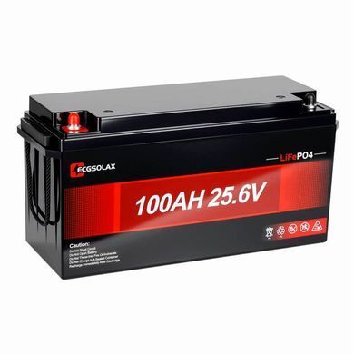 Аккумулятор LiFePO4 24V 100Ah ECGSOLAX, литий-железо-фосфатная батарея с BMS для солнечных систем, ИБП, RV