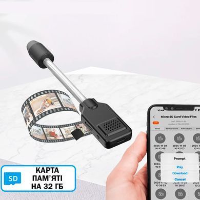 Міні WiFi-камера з картою пам' яті 32 Гб HD 4K 1080P, нічним баченням і двостороннім аудіо