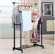 Вешалка стойка для одежды напольная двойная телескопическая Double-Pole Clothes-horse Black