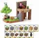 Магнитный конструктор 128 деталей + 4 фигурки MY PLANET / Магнитные блоки в стиле Minecraft