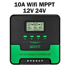 Контроллер заряда солнечной батареи 10A Wifi MPPT 12V/24V, LCD и Dual USB