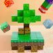 Магнітний конструктор 200 блоків + 8 фігурок Магнітні блоки в стилі Minecraft в подарунковому боксі