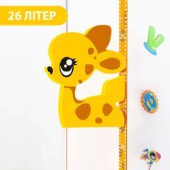 Объемный детский ростомер с магнитным элементом и 3D декором Оленя